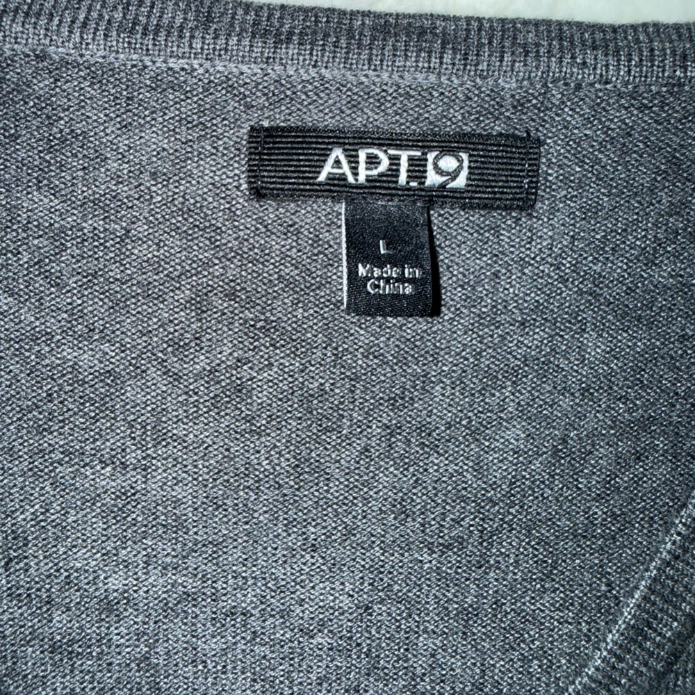 3 x 20$ Apt. 9 Charcoal V-Neck Wrap Midi Dress Size Large - Picture 8 of 10